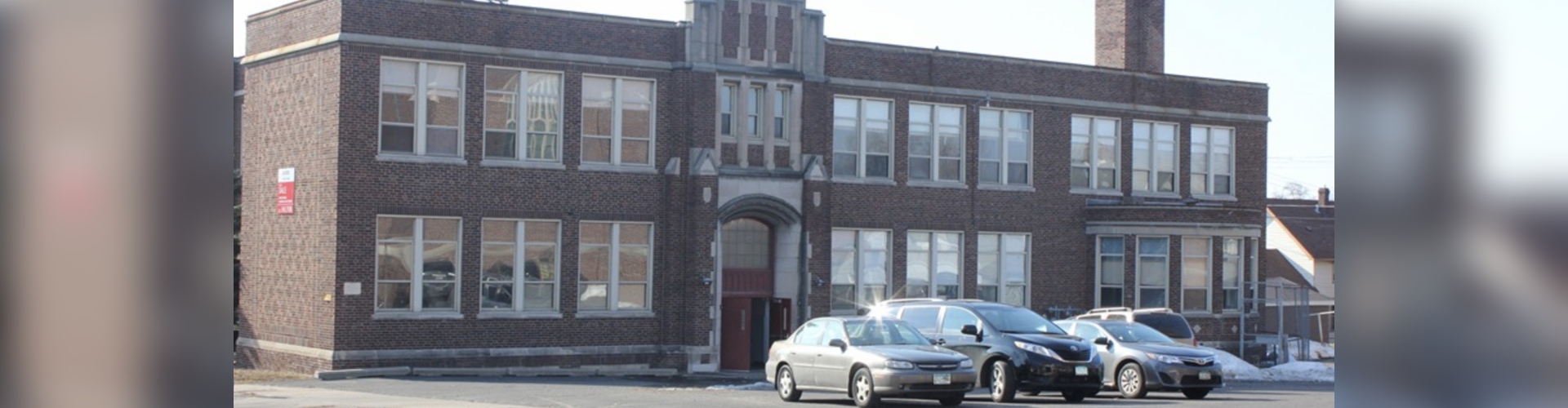 front view of the building