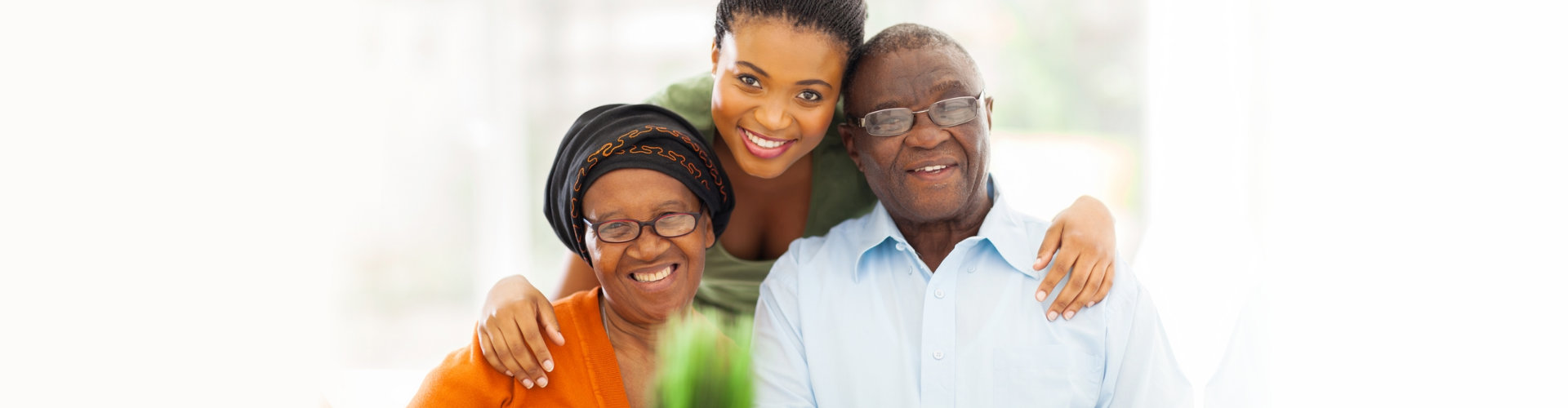 portrait of three people